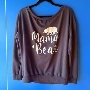 Mama Bear Graphic Sweatshirt Oversized Cozy Pullover size Large